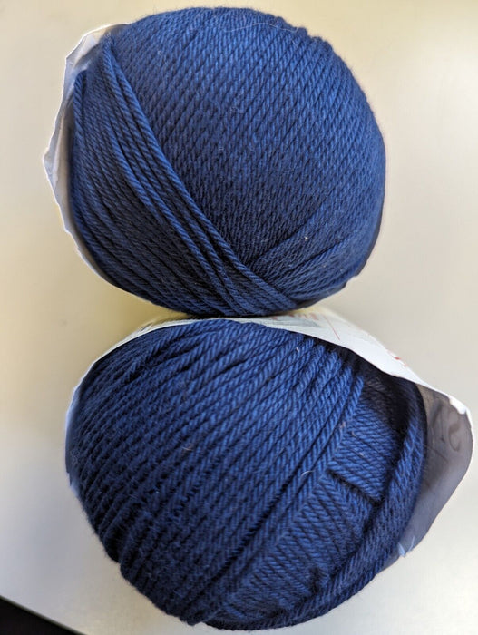 2x Sirdar Snuggly 100% Cotton DK Baby Yarn 50g - Navy 758