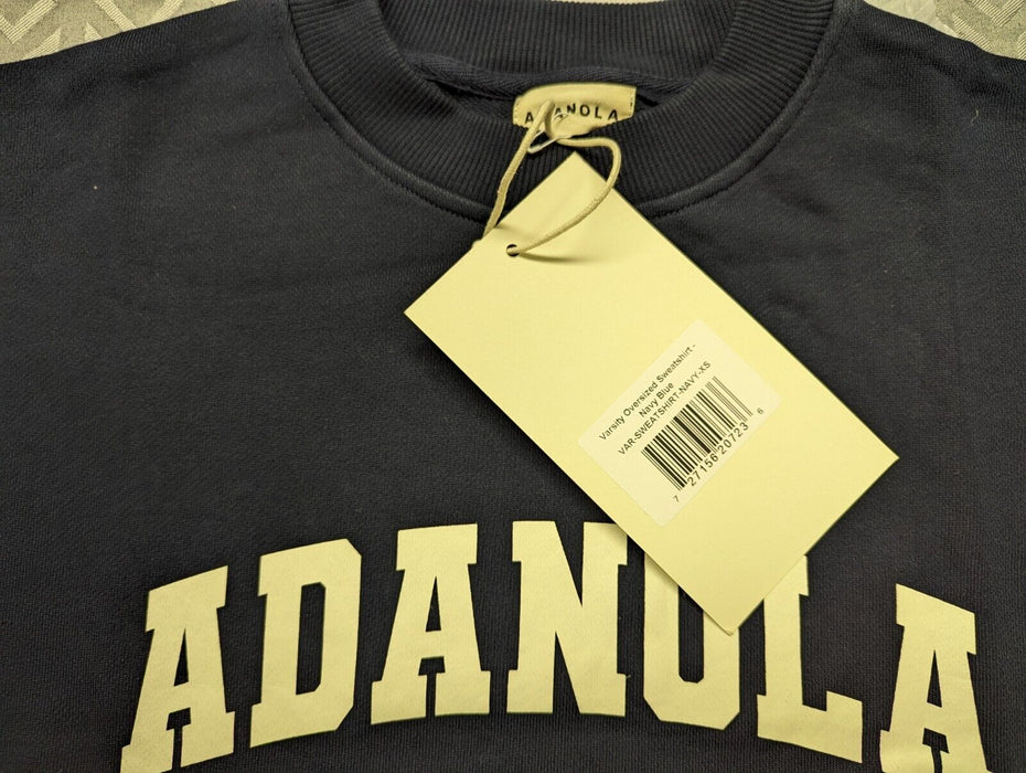 Adanola Varsity Oversized Sweatshirt - Navy Blue XS