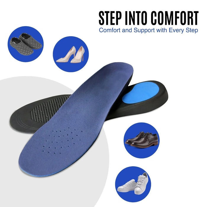 Shoe Insoles  Arch Support Pads Flat Feet for Men & Women UK 7-11.5