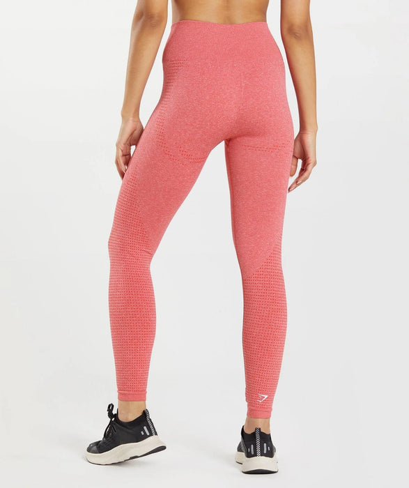 Gymshark Vital Seamless 2.0 Leggings - Chili Red Marl S