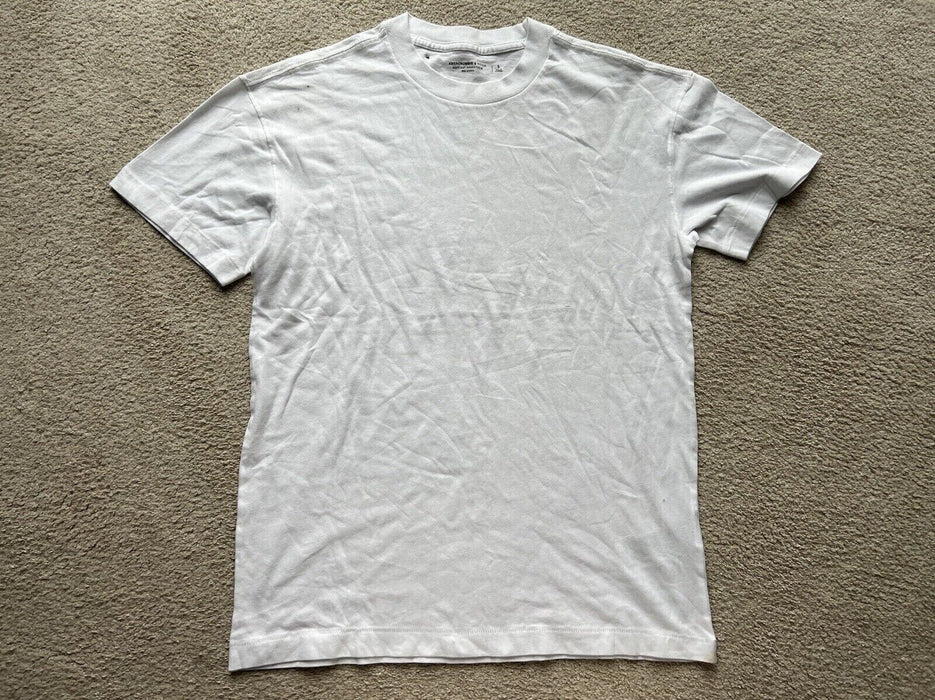 Abercrombie & Fitch Men White Soft Essentials Relaxed  Tee Short Sleeve XL