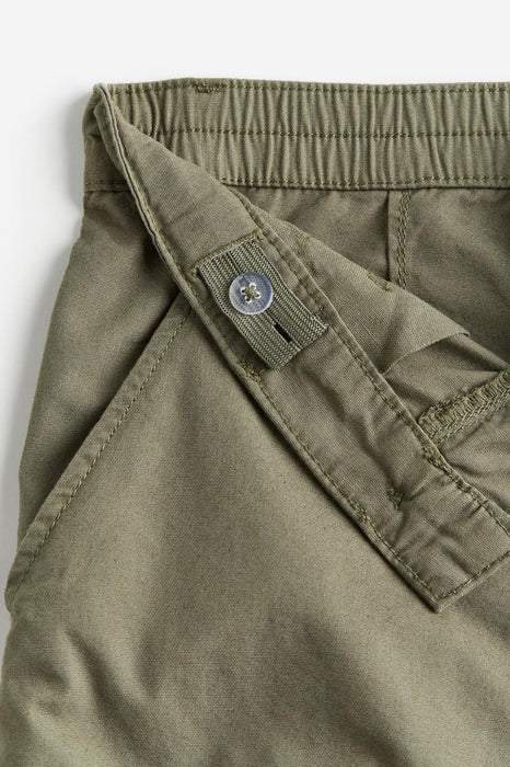 H&M Kids Wide cargo trousers - Khaki Green 9-10 years