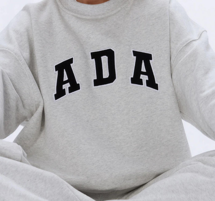 ADANOLA Oversized Sweatshirt - Light Grey - Medium