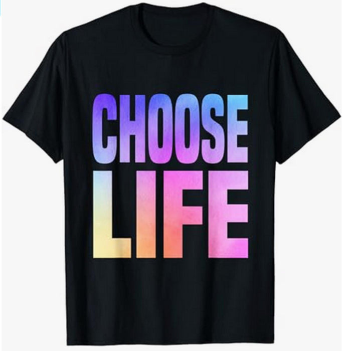 Choose Life Multi Coloured T-Shirt - Womens Large