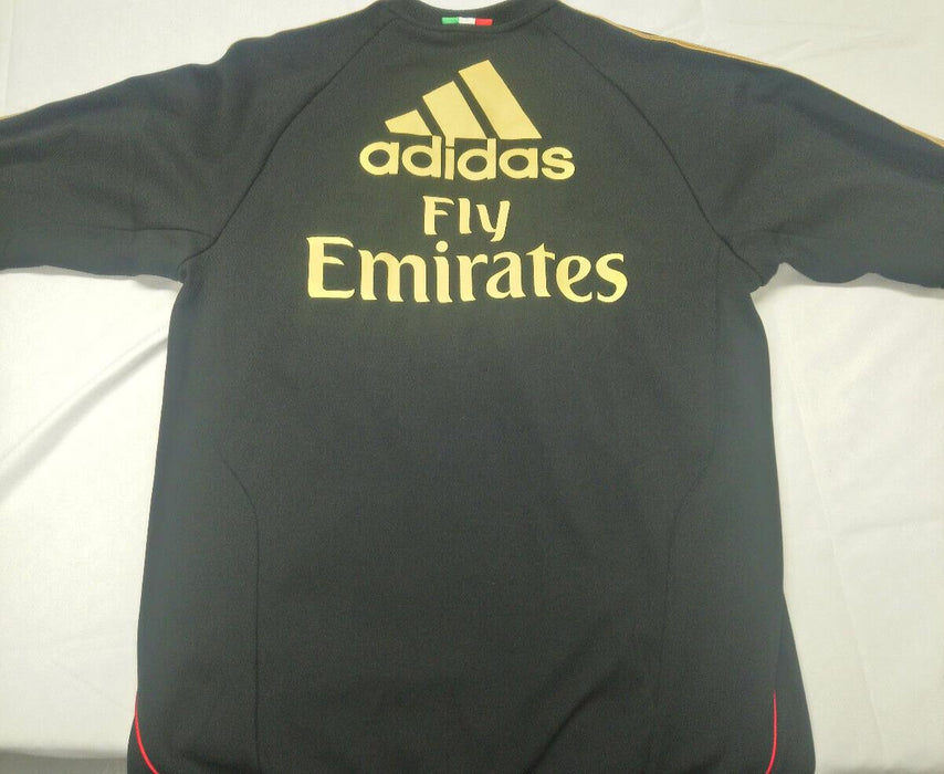 AC Milan Adidas Football Black Jumper UK38/40