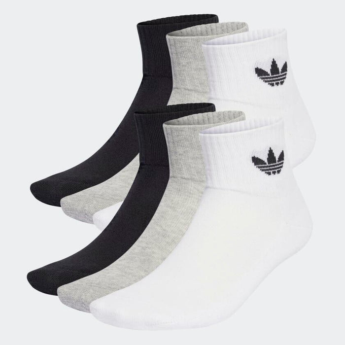 ADIDAS ORIGINALS MID ANKLE SOCKS 6 PAIRS SIZE LARGE