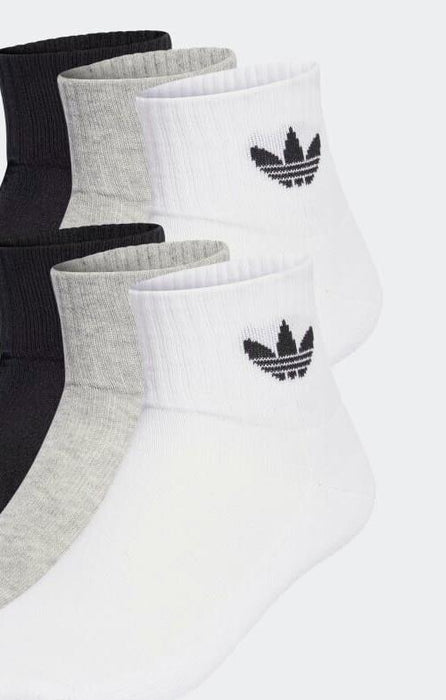 ADIDAS ORIGINALS MID ANKLE SOCKS 6 PAIRS SIZE LARGE