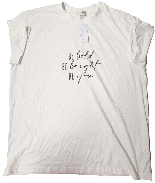 In The Style White Tee Shirt - UK16