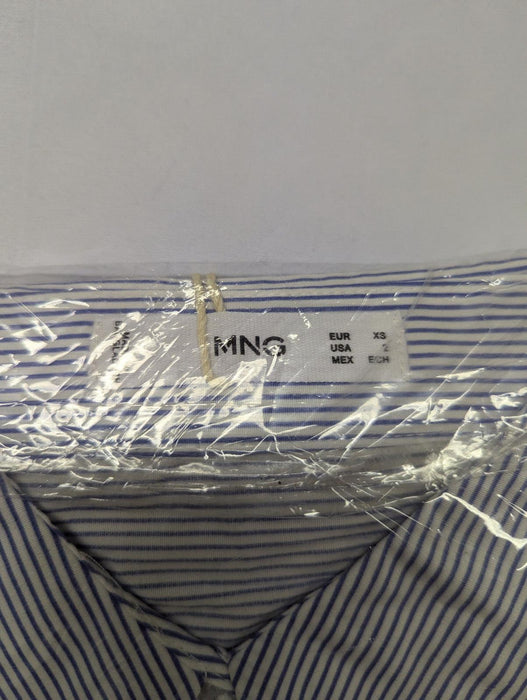 MNG Womans Blue Stripped Blouse - UK6