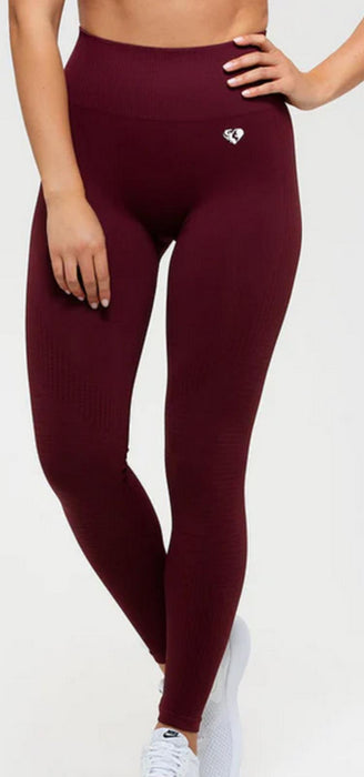 Womens Best Power Seamless Leggings - Dark Cherry - XLarge