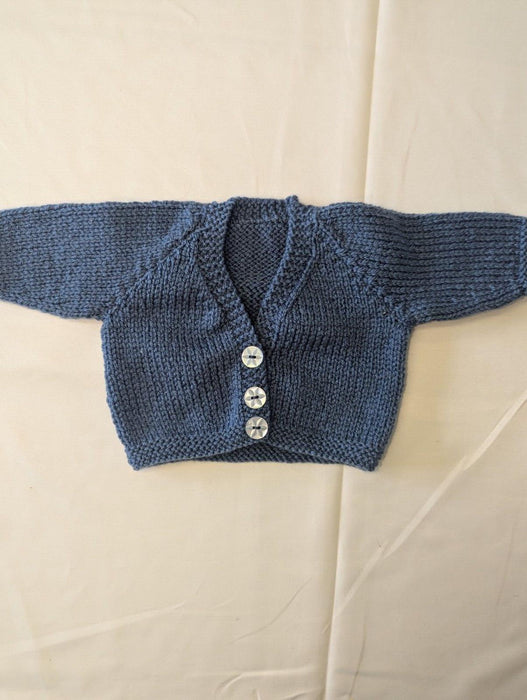 Newborn Baby Knitted Cardigan Blue