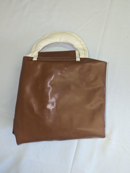 Brown/White Yummy Tea Break Fold Out Bag