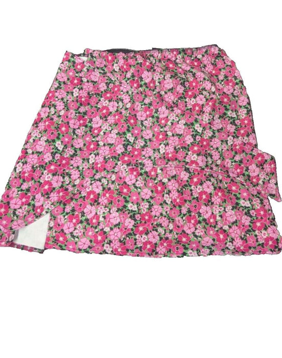 Boohoo Floral Wrap Mini Skirt Pink Size 16