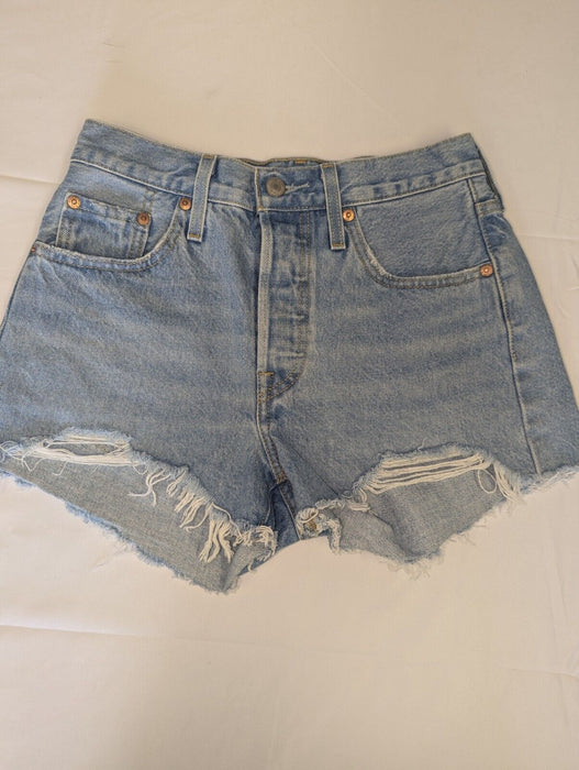 Levis Womans Blue Denim Shorts Waist 25