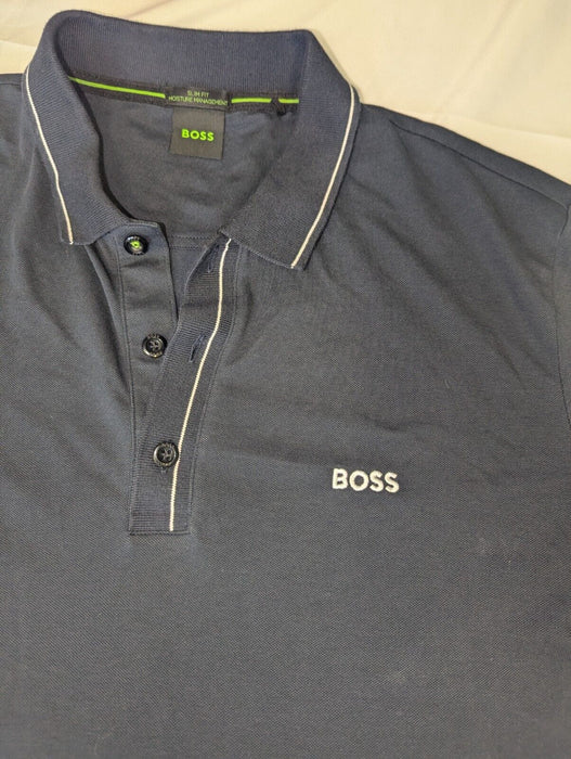 Hugo Boss Navy Polo Slim Fit Large *See description*