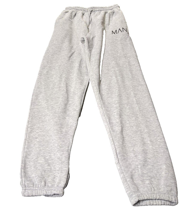 Boohoo Man Grey Marl Cuffed Joggers Size Extra Small