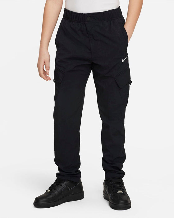 Nike Outdoor Play Older Kids' Woven Cargo Trousers Black Size XS