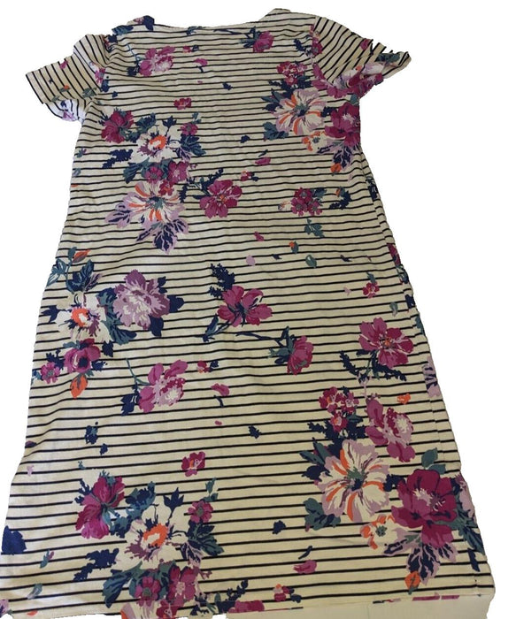 Joules Midi Dress Pink Floral Size UK 18