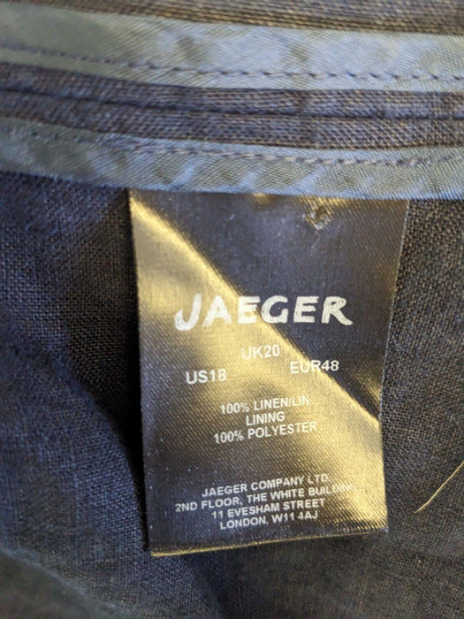 Jaeger Blazer Navy Size UK 20