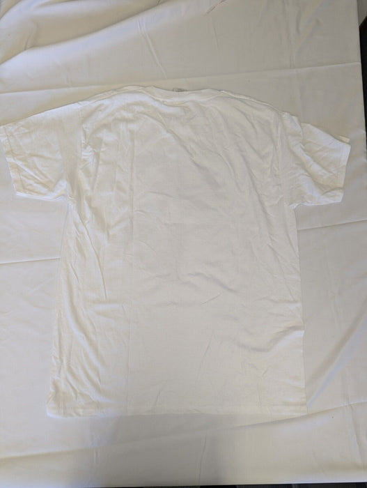 Fruit of the loom white t shirt flowers Medium