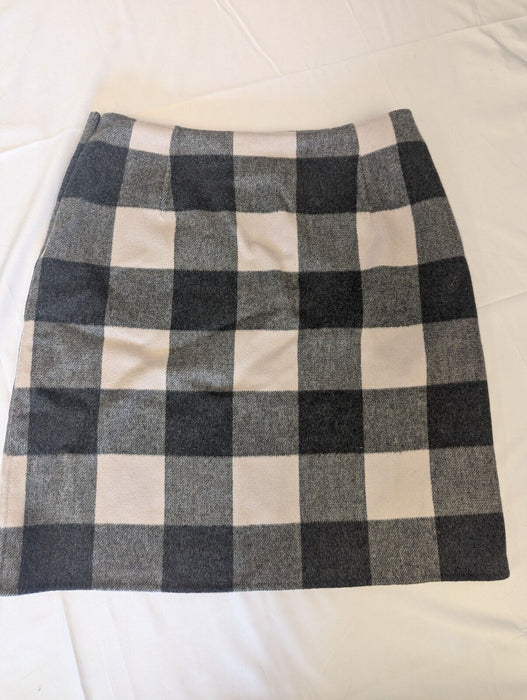 Weekend MaxMara Black and White Chequered Skirt UK12