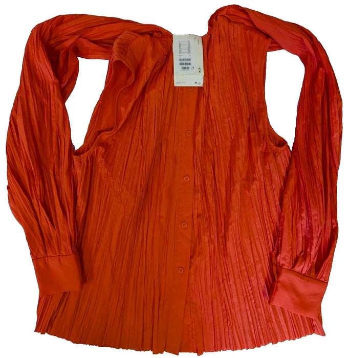 Cos Orange Ruffle Shirt - UK16