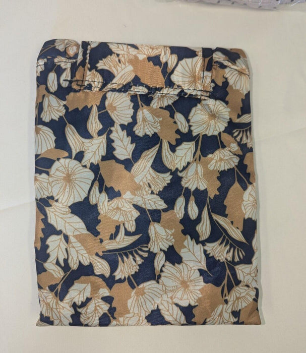 Unbranded Floral Navy/Gold Fold Out Bag