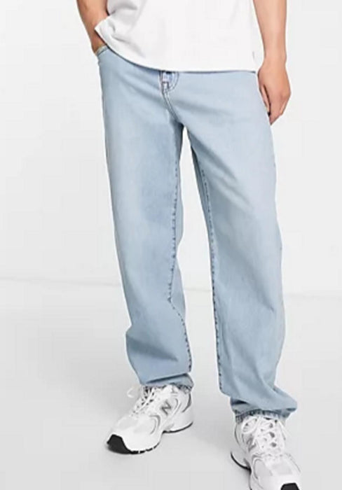 ASOS Desing Baggy Jeans in light wash blue - W36in L32in