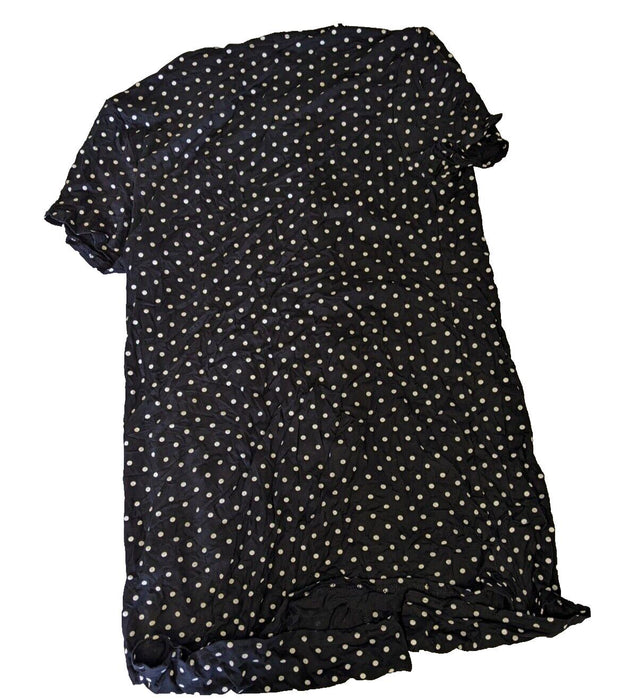 Bohoo Polka Dot Blouse Black Size UK 12