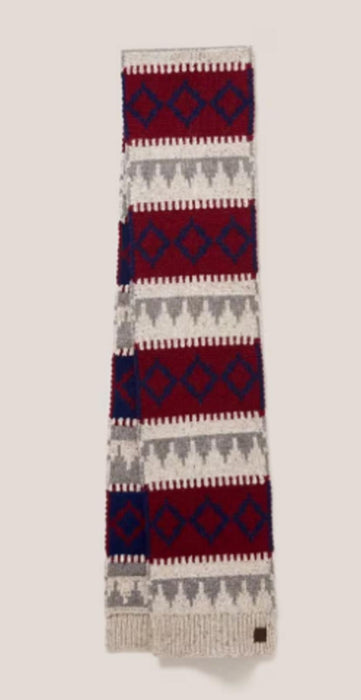 WHITE STUFF CHUNKY WOOL FAIRISLE SCARF - ONE SIZE