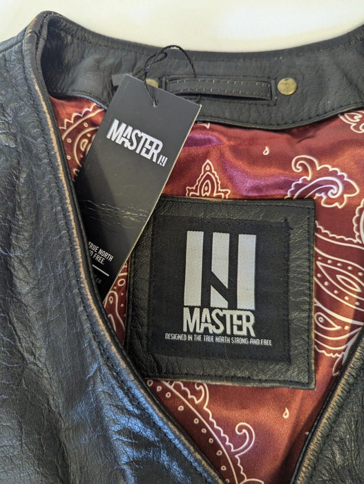 Master Leather Vest - Black - 3XLarge - *Small Sizing Looks more Medium*