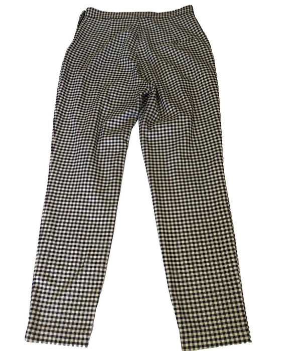 Monki Black and White Checked Trousers Size UK 40