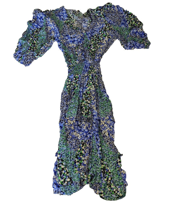 Blue Floral Midi Dress Size 12