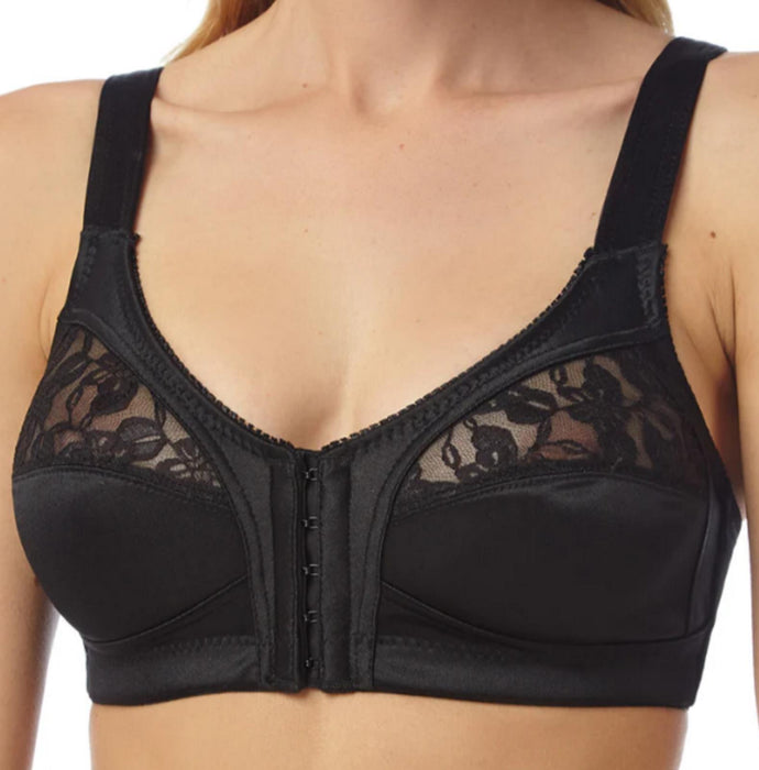 Marlon Front Fastening Firm Control Bra - 42DD/95E - Black