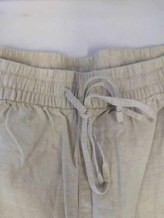 H&M Linen-Blend Joggers - Light Beige - Medium