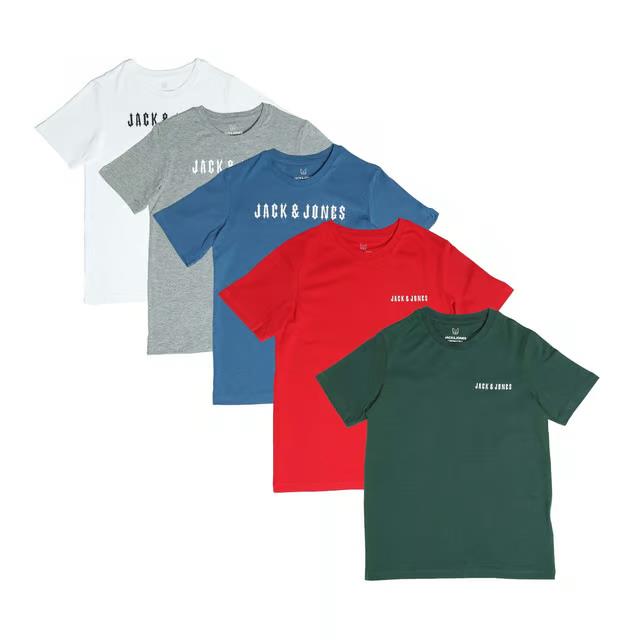 Jack & Jones Boy's Jack Jones Kai 5 Pack T-Shirts Size 14 Years / EU164