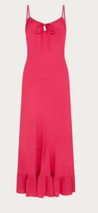 Ghost Isabella Crepe Midi Dress - Pink - Medium