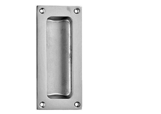 AQ90SC - Carlisle Brass Flush Pull 102 x 45mm Silver (Includes 4 screws)