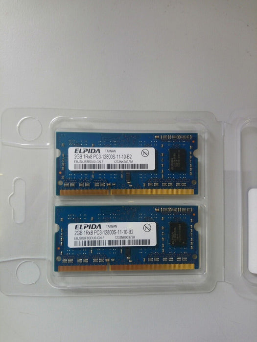 2x2Gb RAM Elpida EBJ20UF8BDU0-GN-F Apple SODIMM PC3-12800S-11-10-B2 DDR3 memory