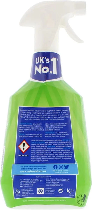 3 Astonish Mould Mildew Blaster Remover Spray Grout Bathroom Cleaner 750ml