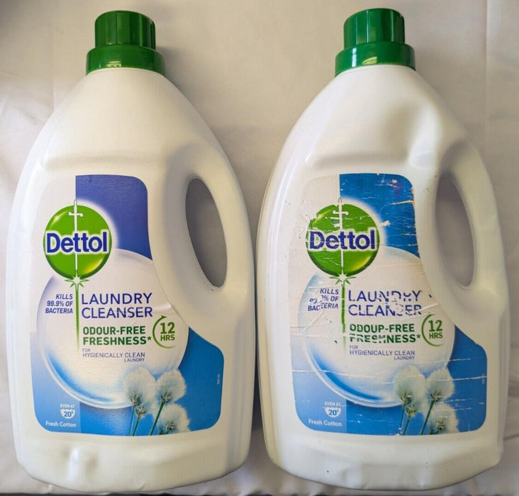 2x Dettol Laundry Cleanser - Fresh Cotton - 2.5L