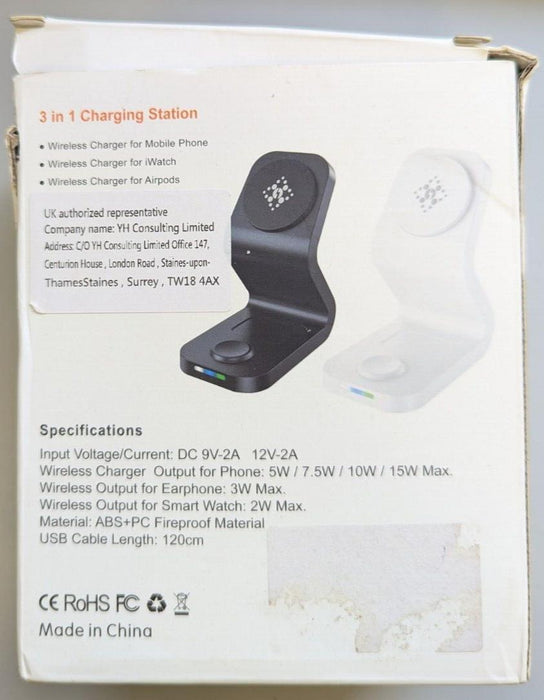 3 in 1 Wireless Charger - Black