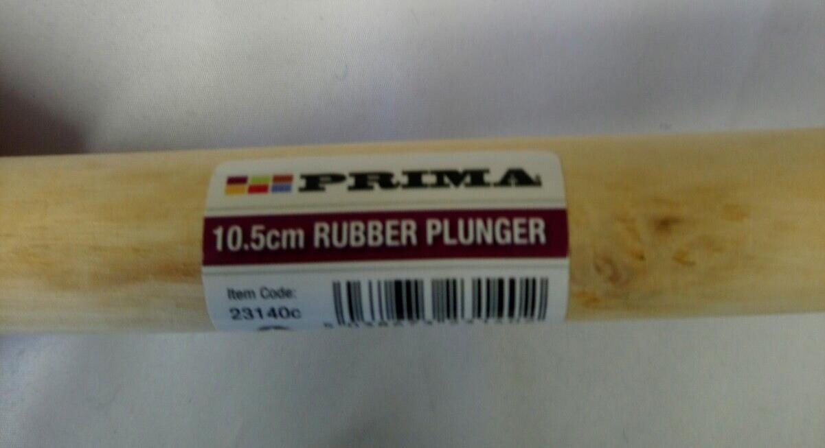 4 Pack Prima 10.5cm Rubber Plunger 4 Wooden Handle