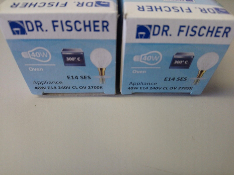 Dr Fischer Oven Bulb 40W E14 SES 240V CL OV 2700K - 2 Pieces