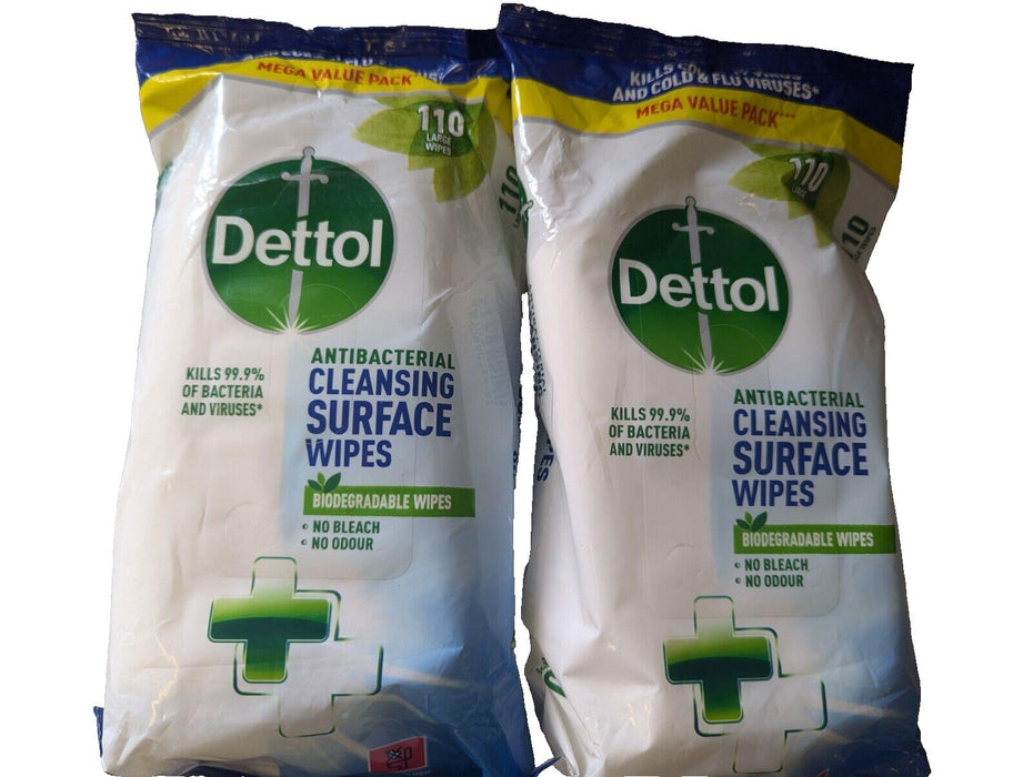 Dettol 110 Large Wipes x2