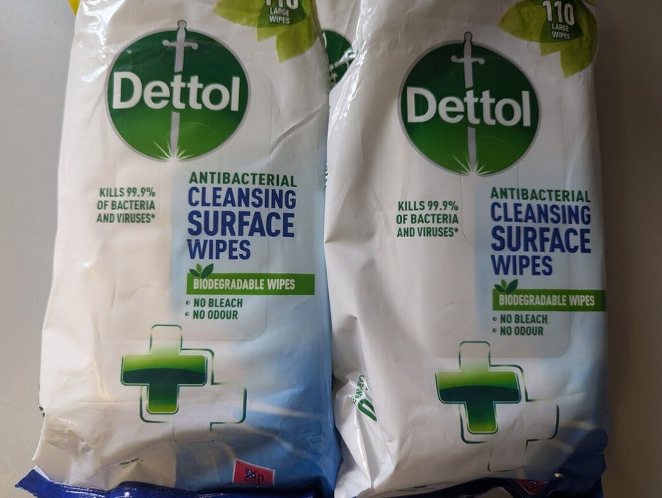 Dettol 110 Large Wipes x2