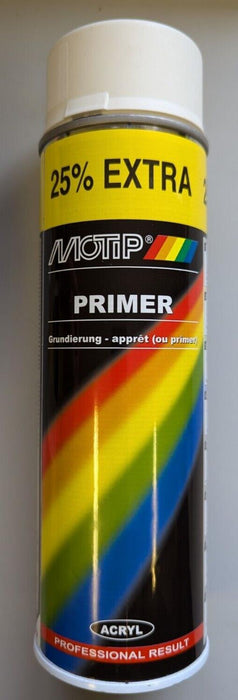 Motip Grey Primer aerosol spray paint 500ml - Professional Quality