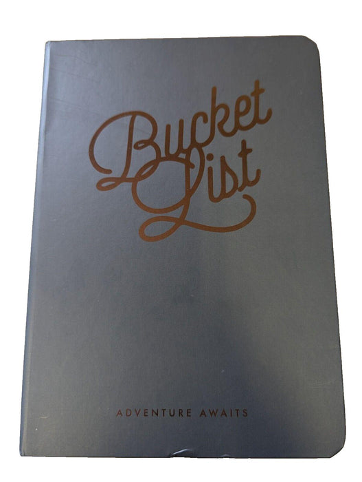 Bucket List Adventure Awaits Book Navy Bronze Trim