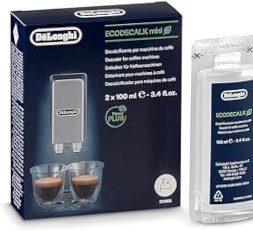 De'Longhi EcoDecalk Mini 100ml Descaler for Coffee Machines - Twin Pack...