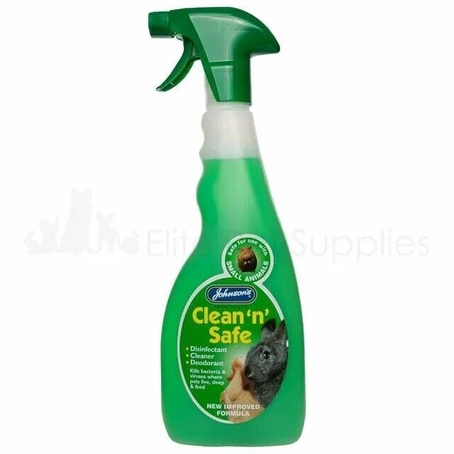 Johnsons Clean N Safe Disinfectant Litter Tray Spray for Small Animals 500ml